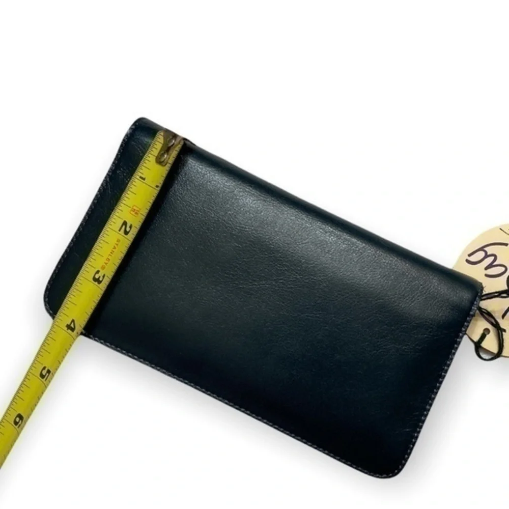 Bosca blue leather wallet nwt